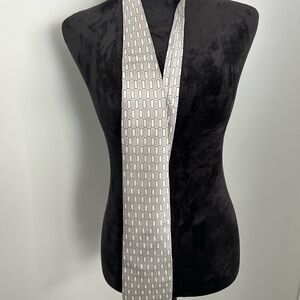 Valerio Garati Hand Made Silk Tie | Gray Geometric | NWOT